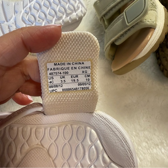 Jordan and H&M White/Green Baby Sandals Lot Size 4 - Picture 9 of 10